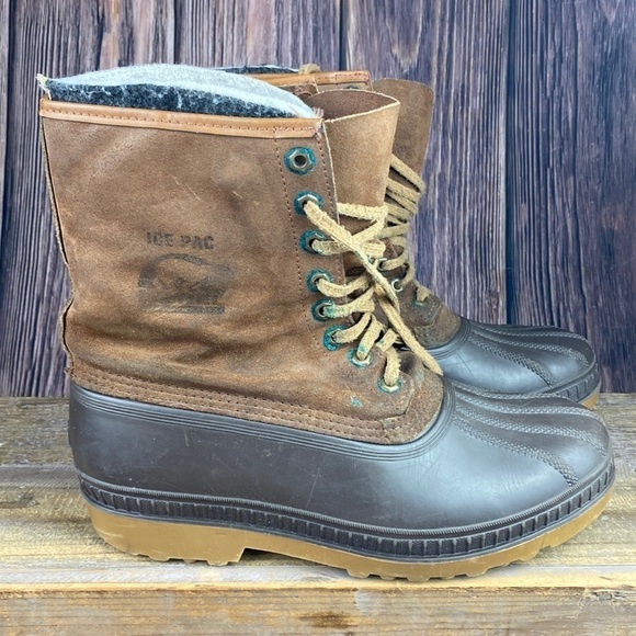 Sorel Ice Pac Boots Brown Suede - Size 9 - Picture 1 of 10
